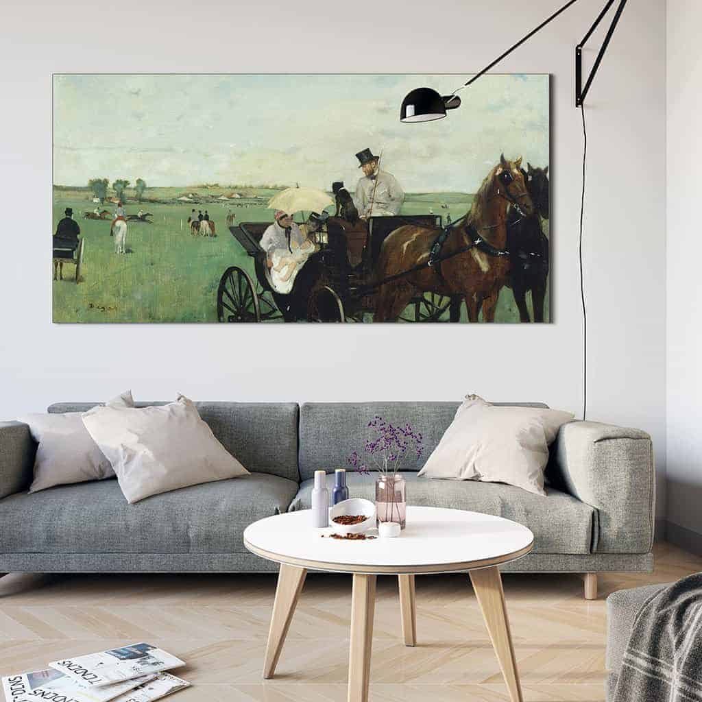 Bij de wedstrijden op het platteland - Edgar Degas