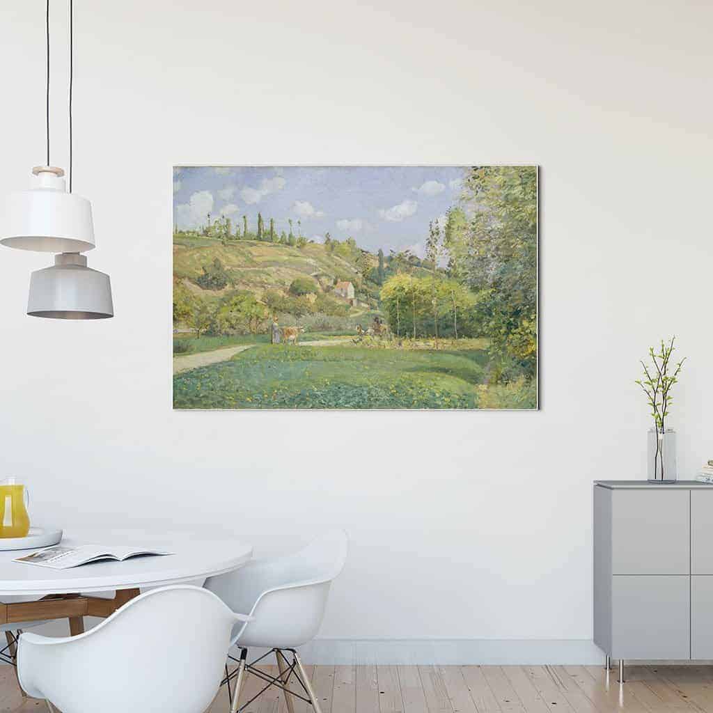 Een Cowherd bij Valhermeil Auvers sur Oise - Camille Pissarro