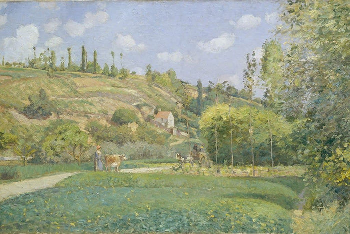Een Cowherd bij Valhermeil Auvers sur Oise - Camille Pissarro