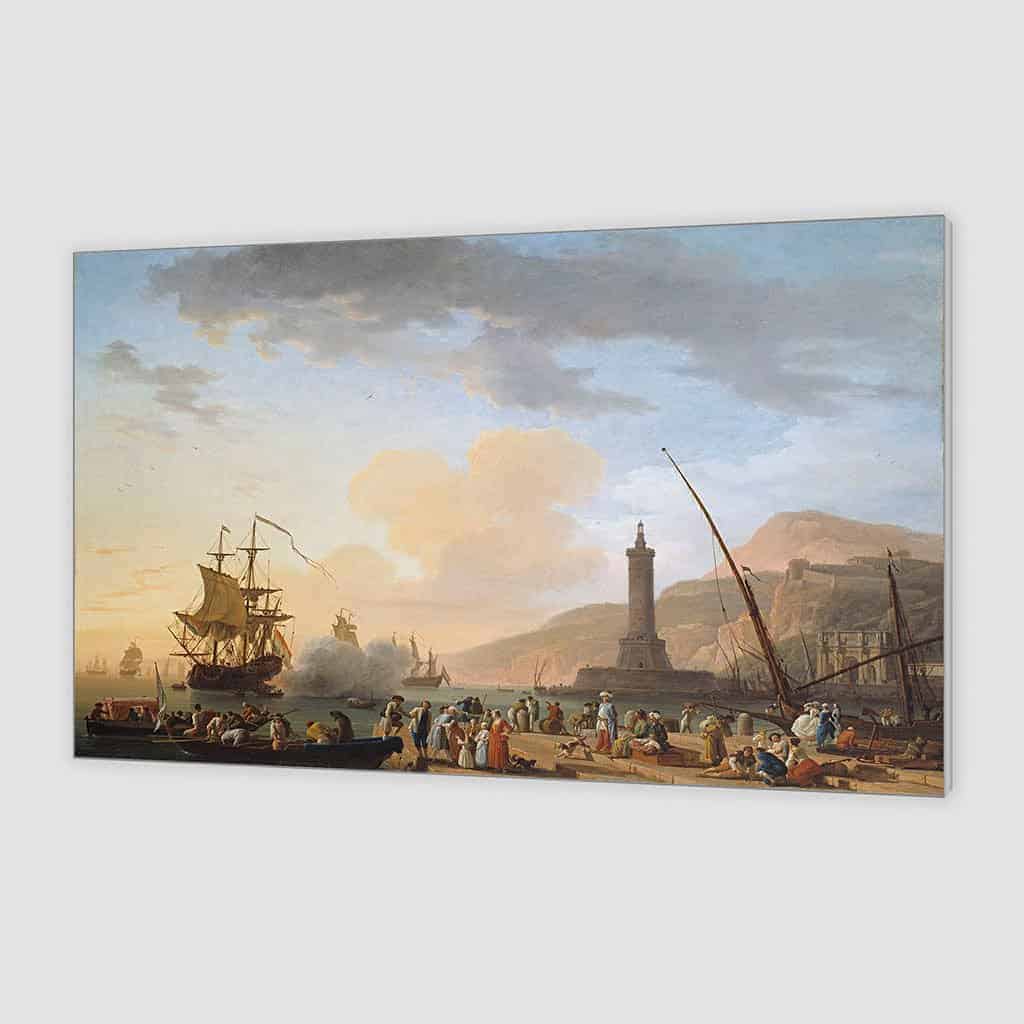 Een haven bij zonsondergang - Claude Joseph Vernet