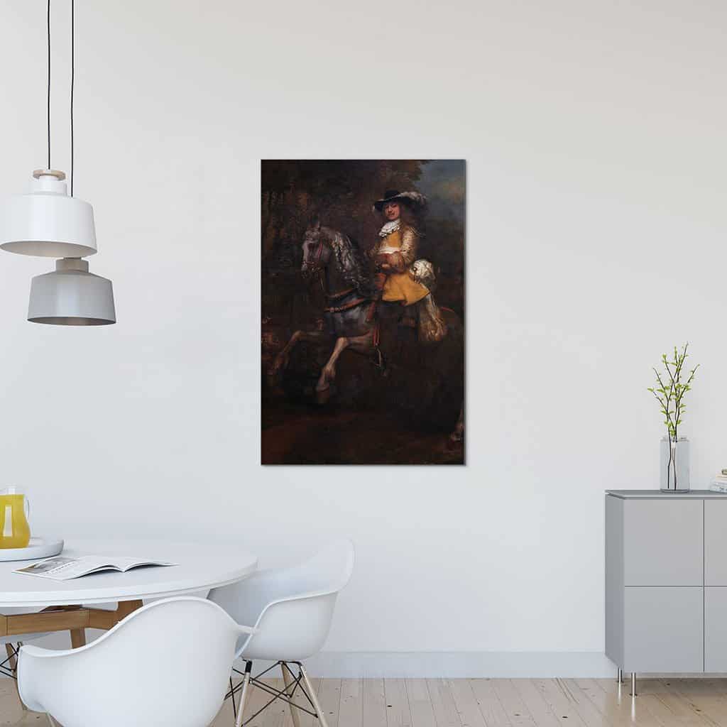 Paardensportret van Frederik Rihel (Rembrandt)