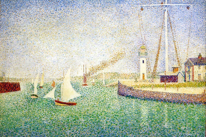 Brug Ingang tot de haven van Honfleur (Georges Seurat)