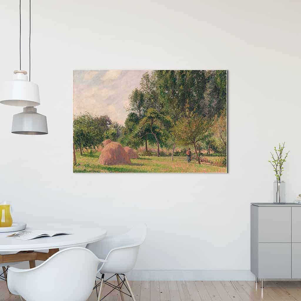 Hooibergen Ochtend Eragny - Camille Pissarro