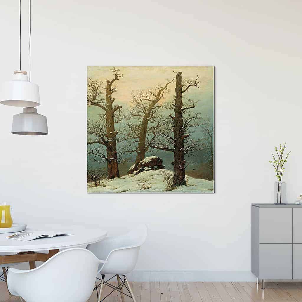 Hunebed in de sneeuw - Caspar David Friedrich