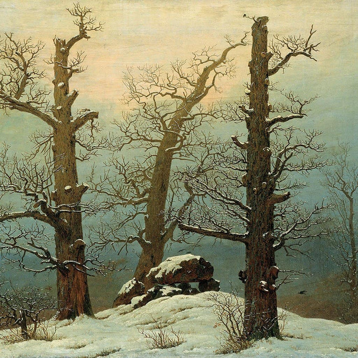 Hunebed in de sneeuw - Caspar David Friedrich