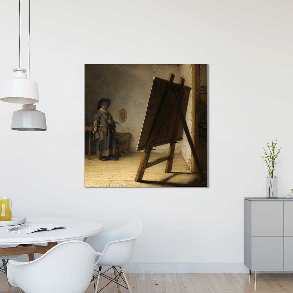 De schilder in zijn atelier-' idea ' (Rembrandt)