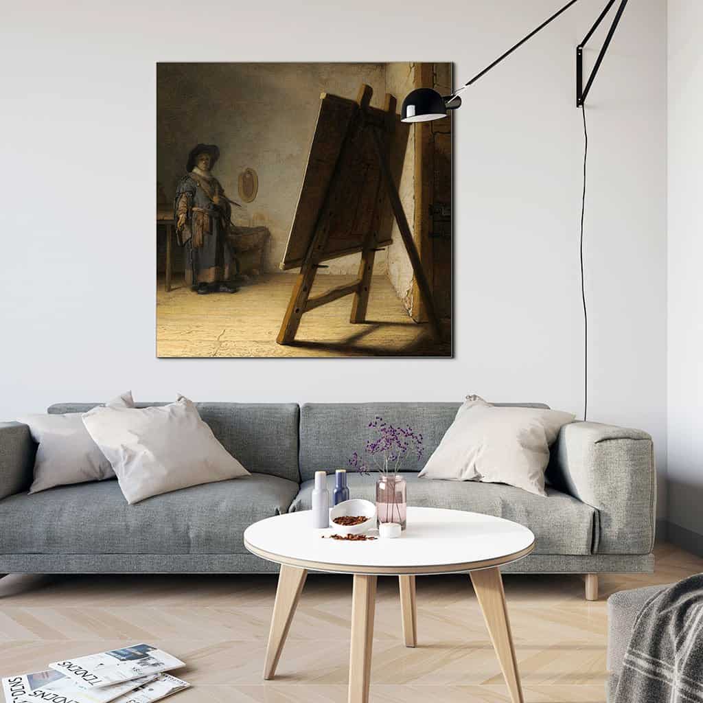 De schilder in zijn atelier-' idea ' (Rembrandt)