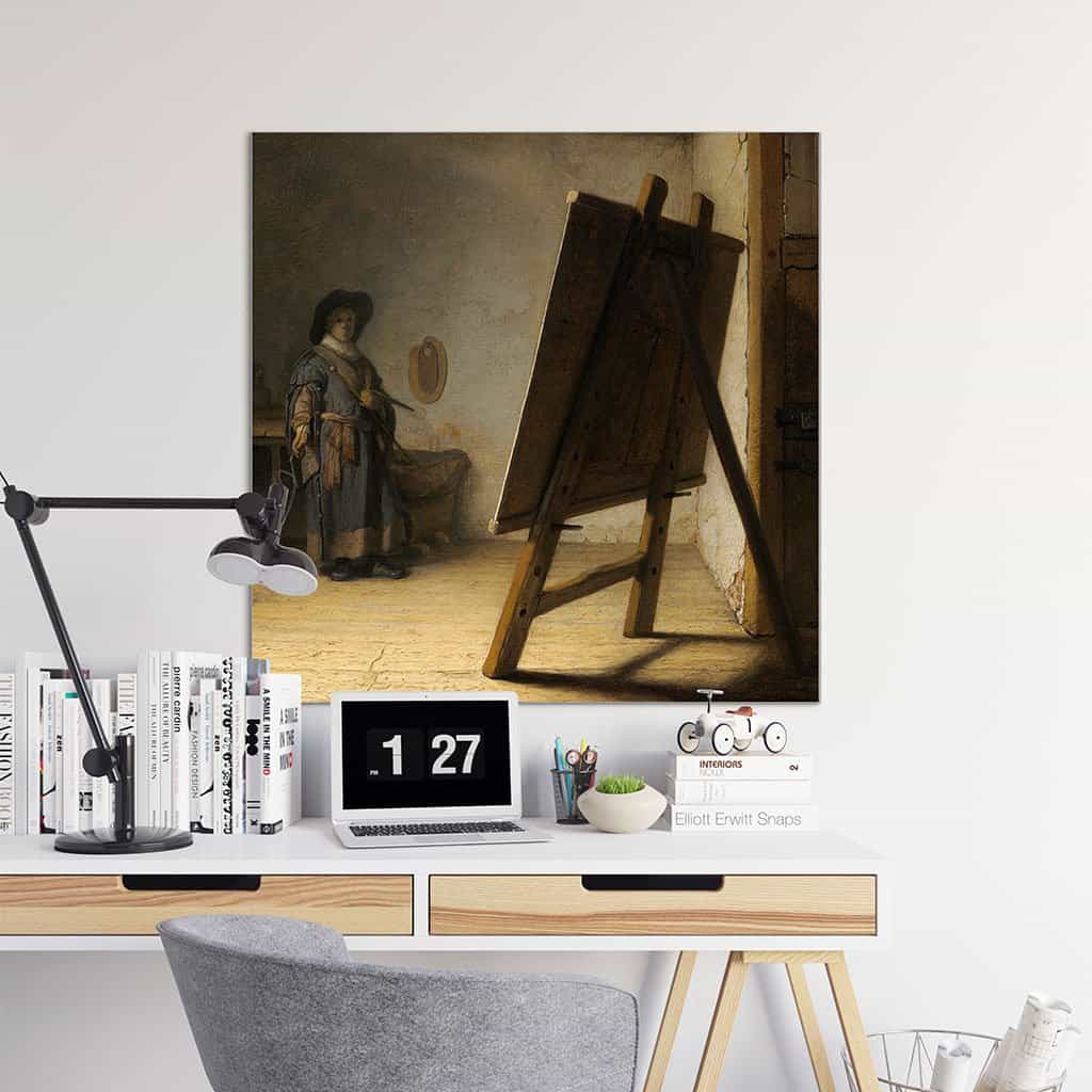 De schilder in zijn atelier-' idea ' (Rembrandt)