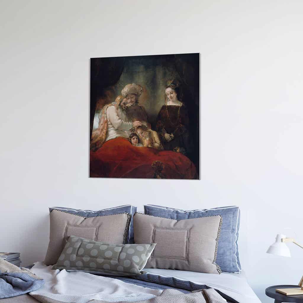Jacob zegent de zonen van Jozef - Rembrandt
