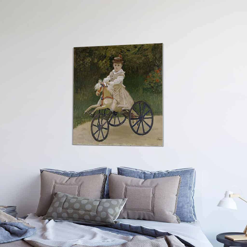 Jean Monet op zijn hobbelpaard - Claude Monet