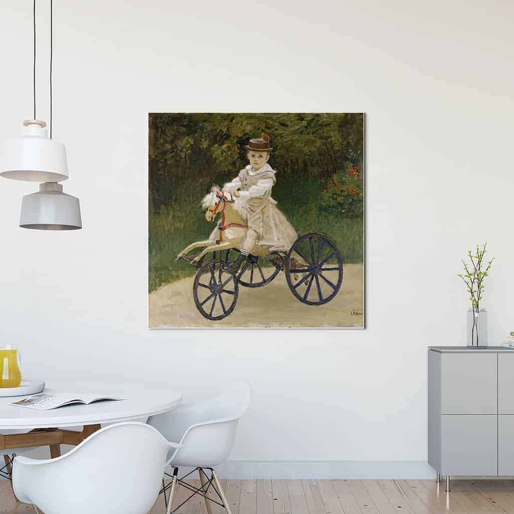 Jean Monet op zijn hobbelpaard - Claude Monet