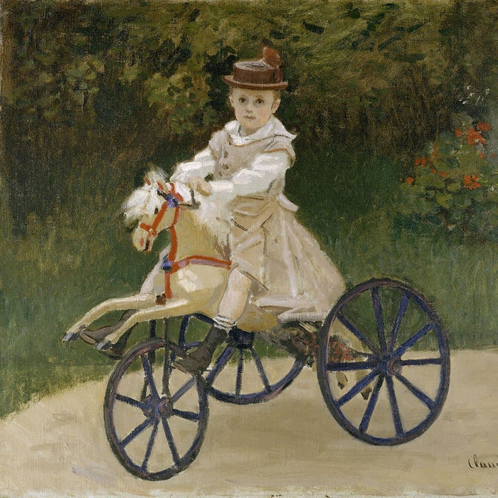 Jean Monet op zijn hobbelpaard - Claude Monet