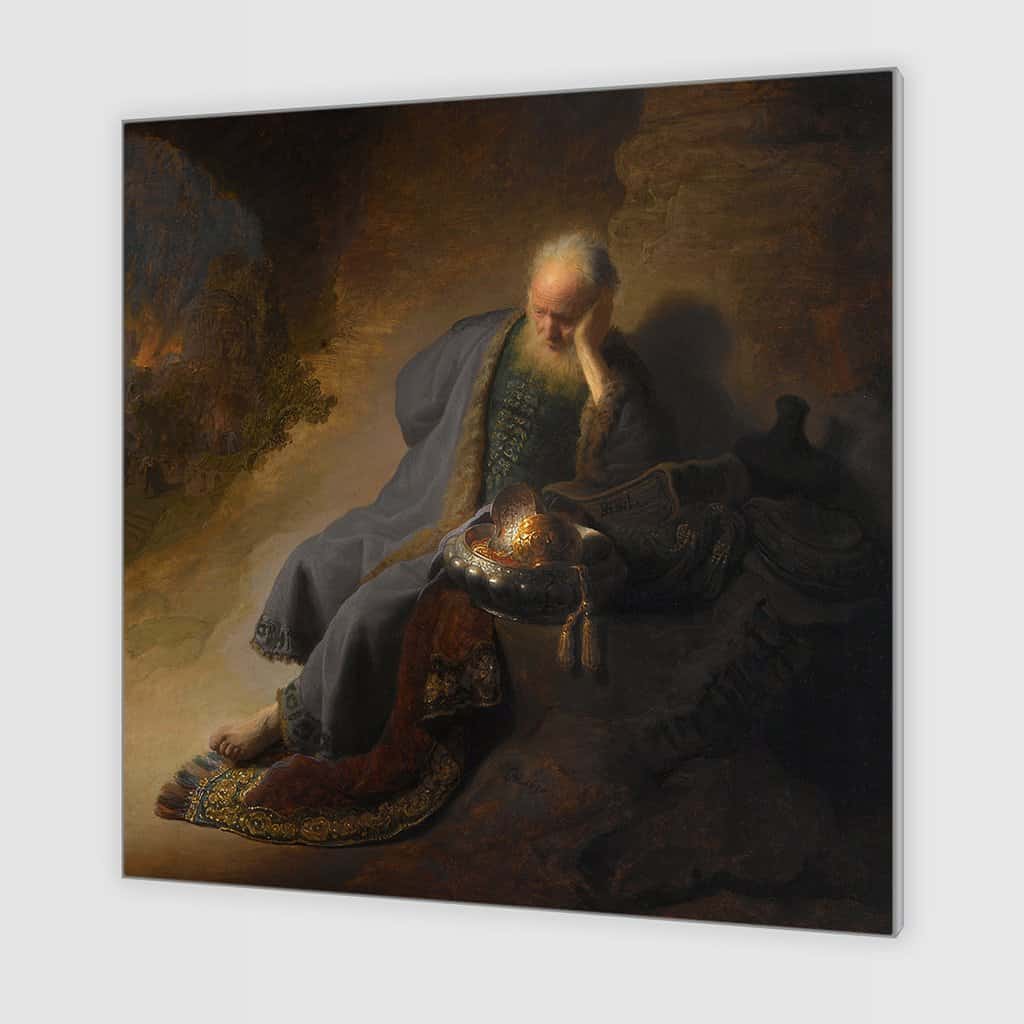 Jeremia treurend over de verwoesting van Jeruzalem - Rembrandt