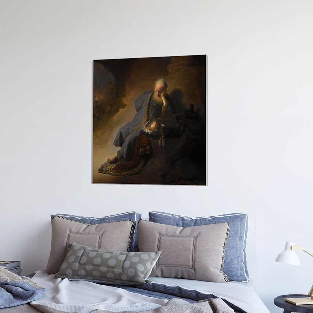 Jeremia treurend over de verwoesting van Jeruzalem - Rembrandt