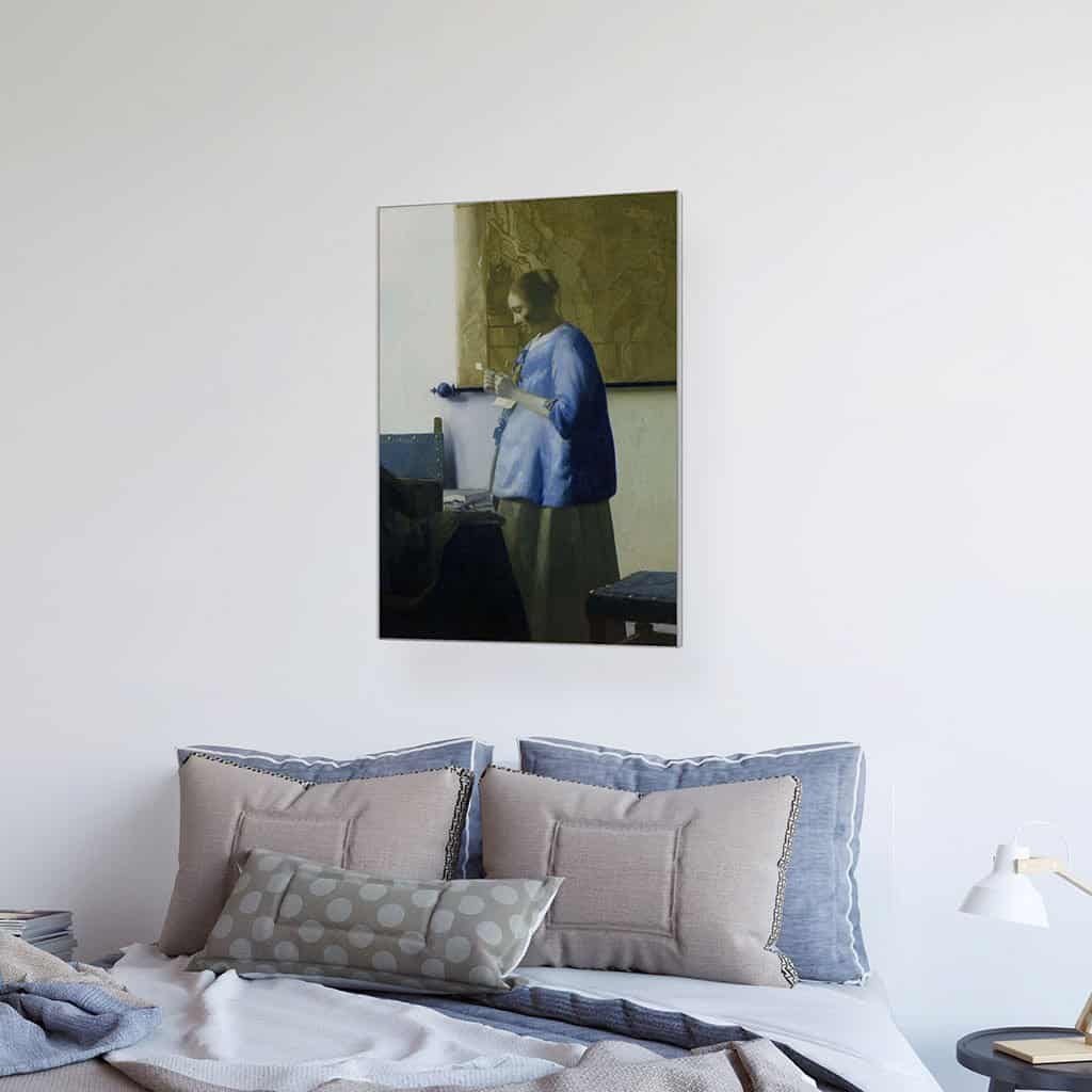 Vrouw in het blauw die een brief leest (Johannes Vermeer)