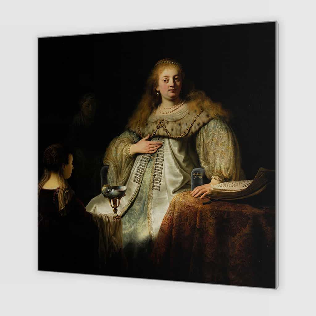 Judith aan het banket van Holofernes - Rembrandt