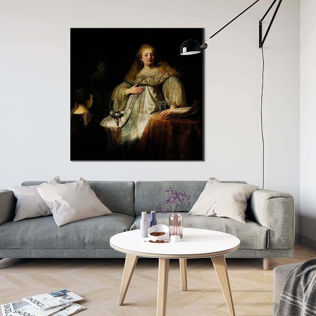 Judith aan het banket van Holofernes - Rembrandt