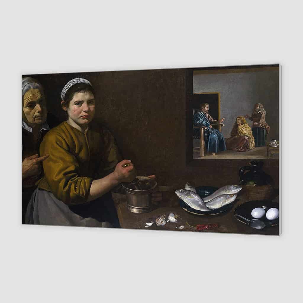 Keuken Scene met Christus in het Huis van Martha en Maria (Diego Velázquez)