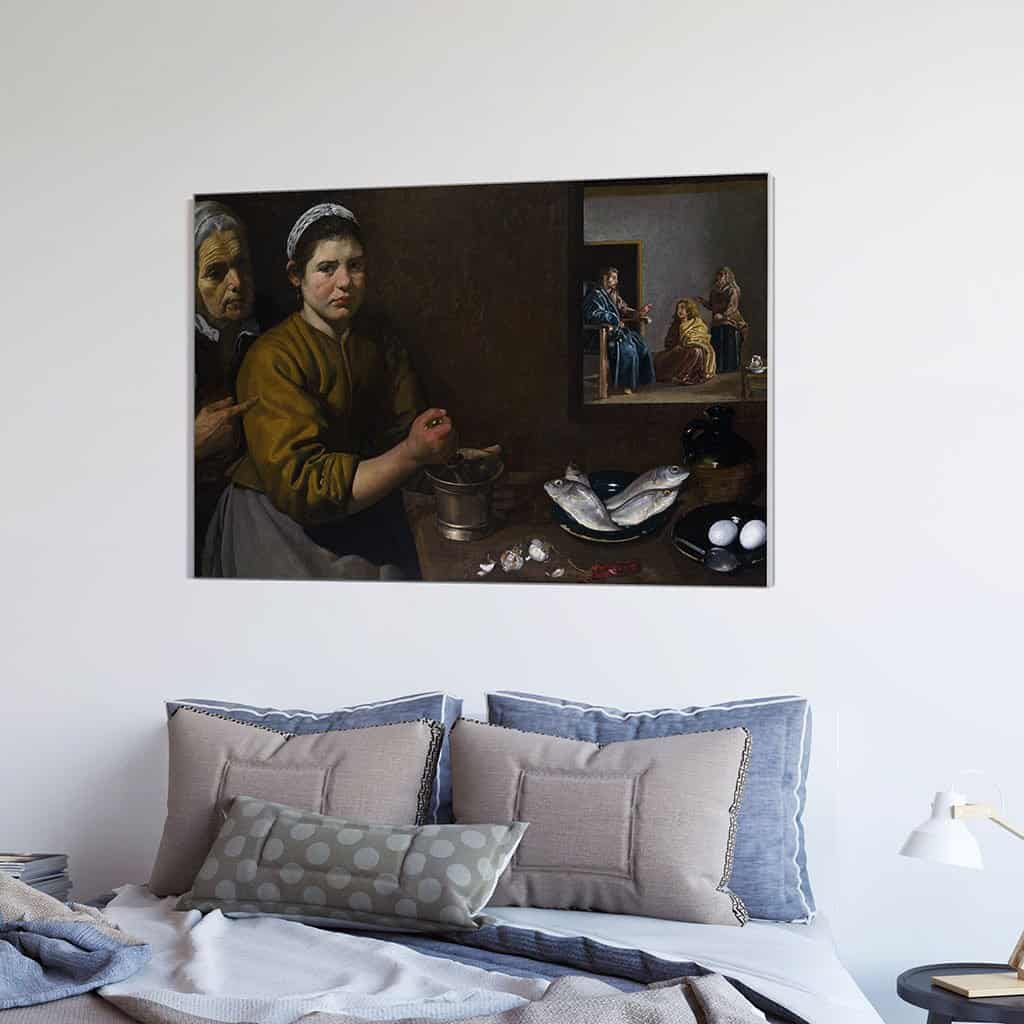 Keuken Scene met Christus in het Huis van Martha en Maria (Diego Velázquez)