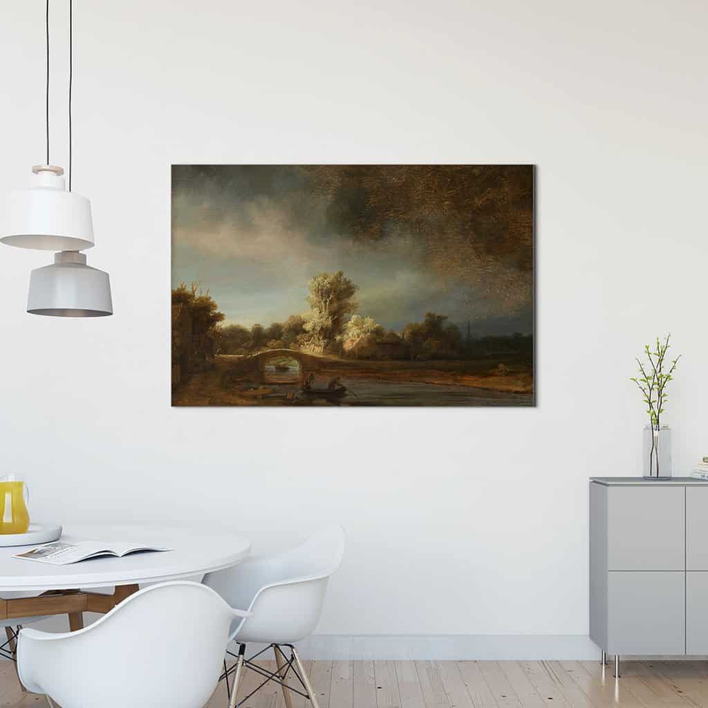 Landschap met een stenen brug - Rembrandt