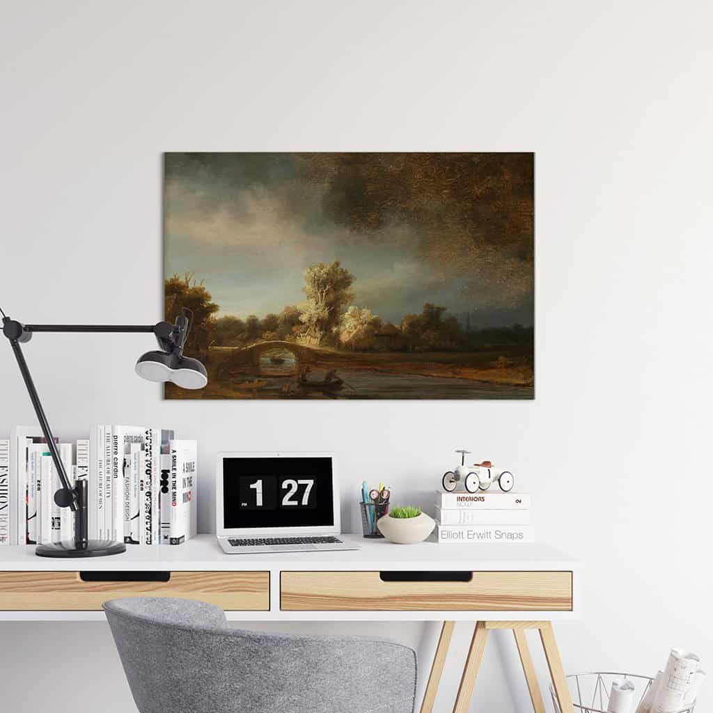 Landschap met een stenen brug - Rembrandt