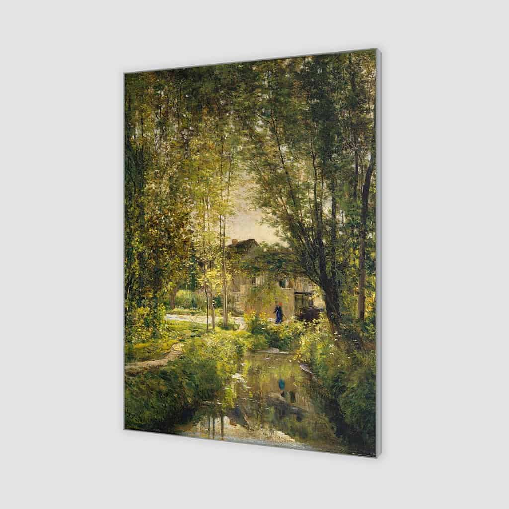 Landschap met een zonovergoten beekje - Charles François Daubigny