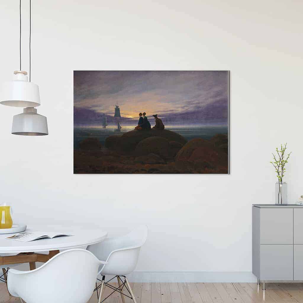 Maanopkomst bij de zee - Caspar David Friedrich