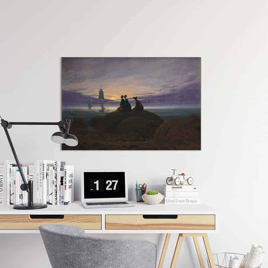 Maanopkomst bij de zee - Caspar David Friedrich