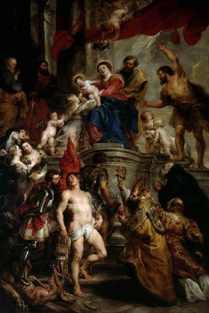 Madonna kroonde met Kind en Heiligen (Peter Paul Rubens)