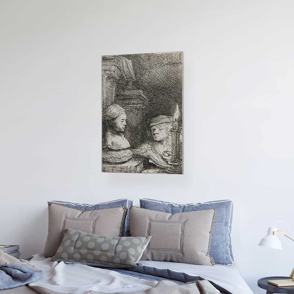 Tekenen van een gipsen beeld - Rembrandt