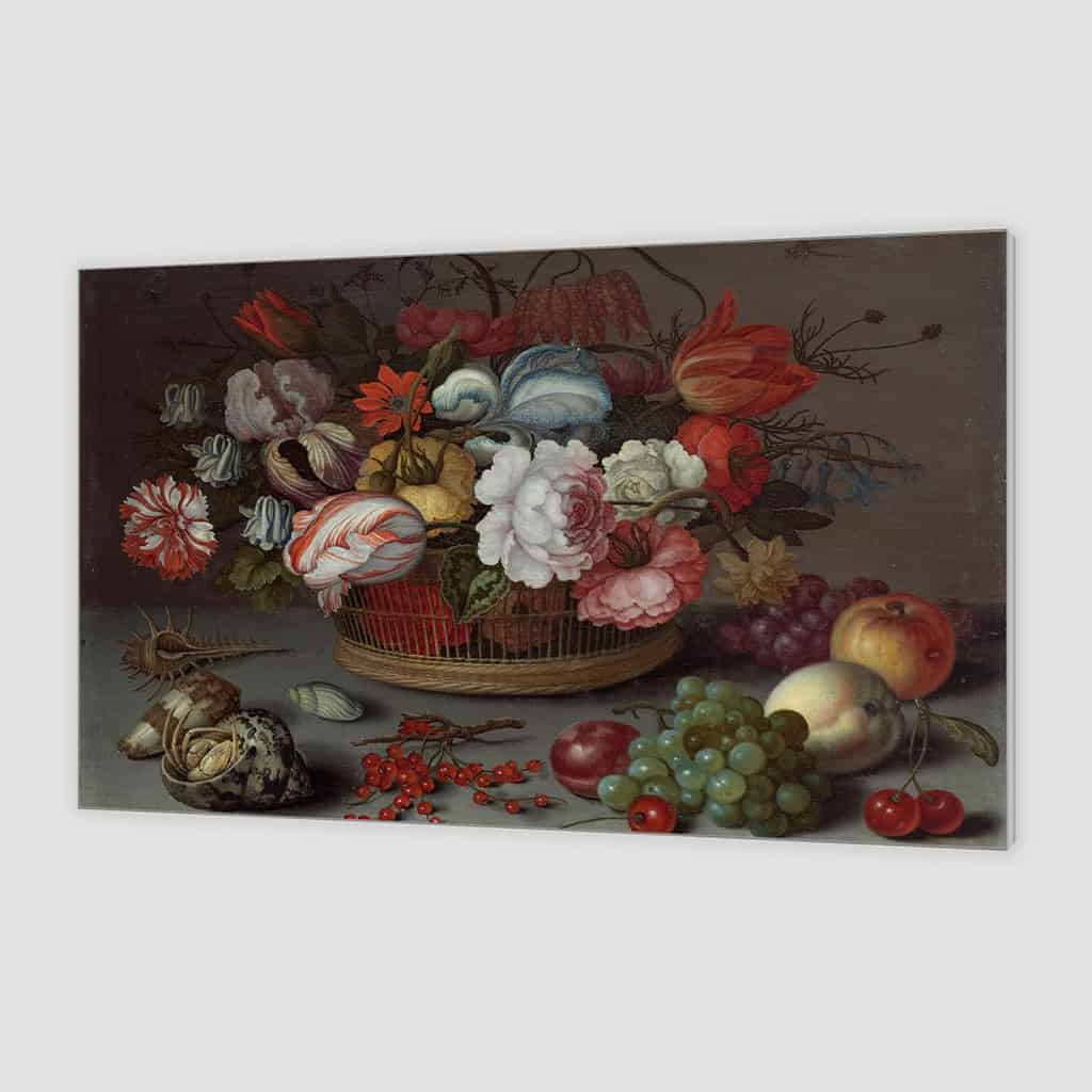 Mand met bloemen - Balthasar van der Ast