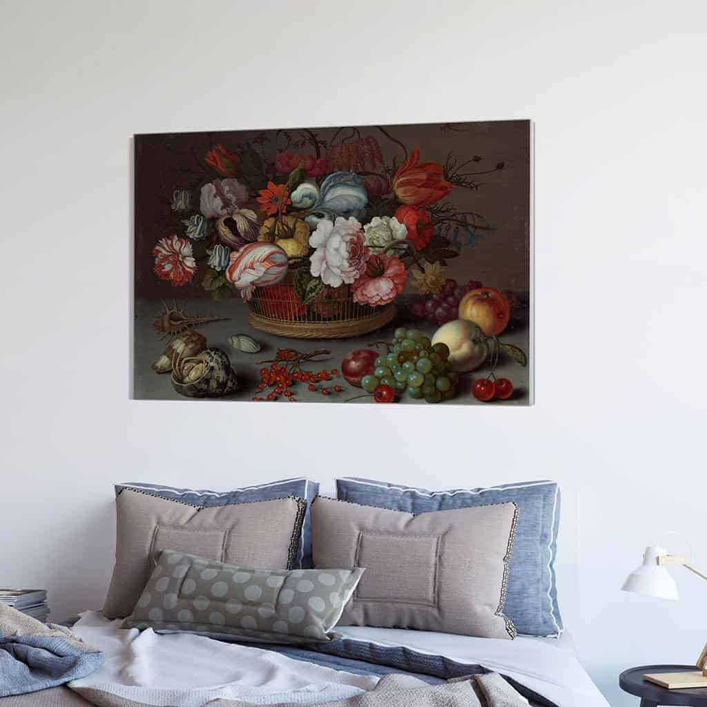Mand met bloemen - Balthasar van der Ast