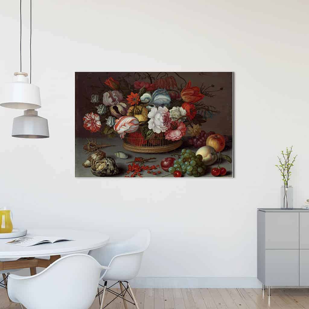 Mand met bloemen - Balthasar van der Ast