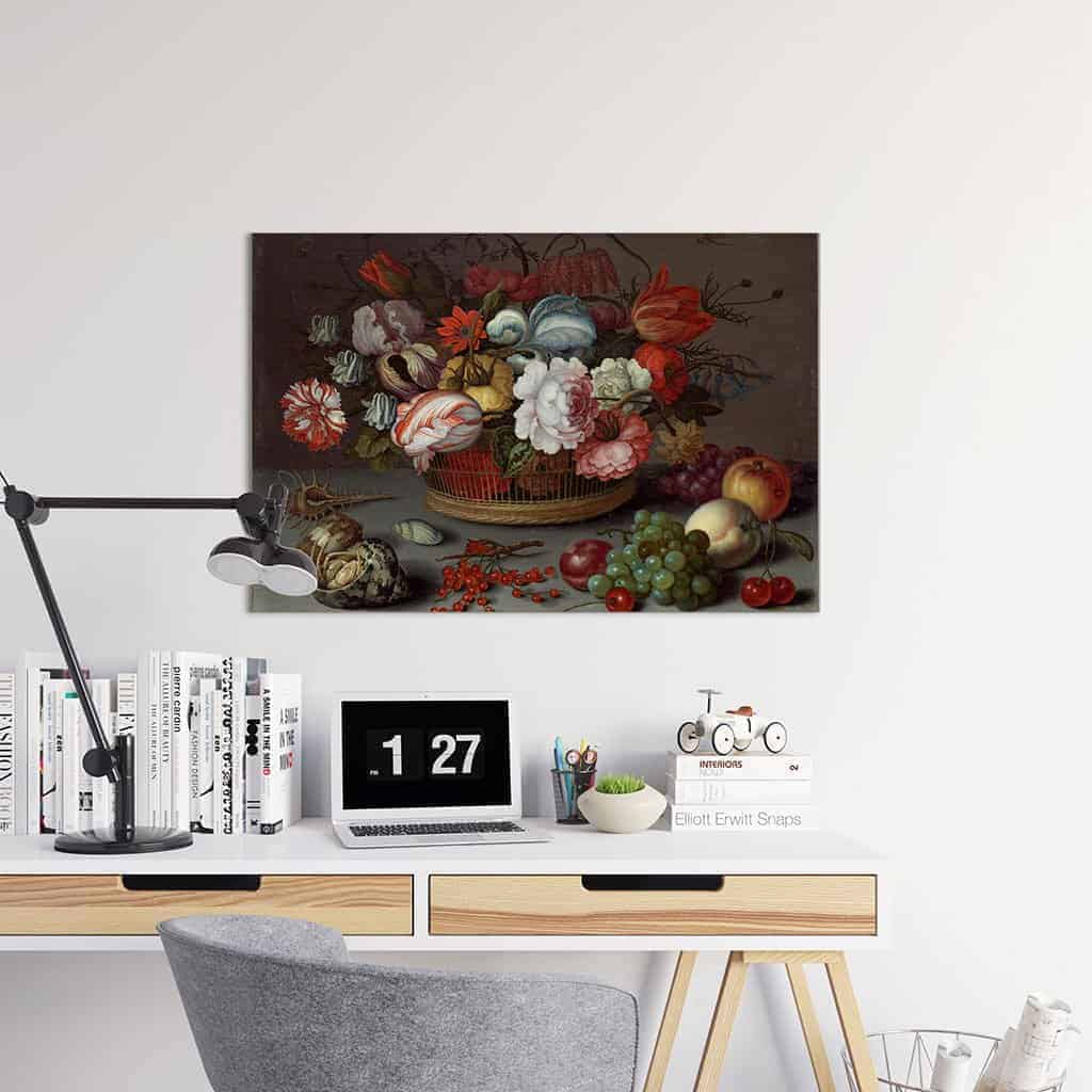 Mand met bloemen - Balthasar van der Ast