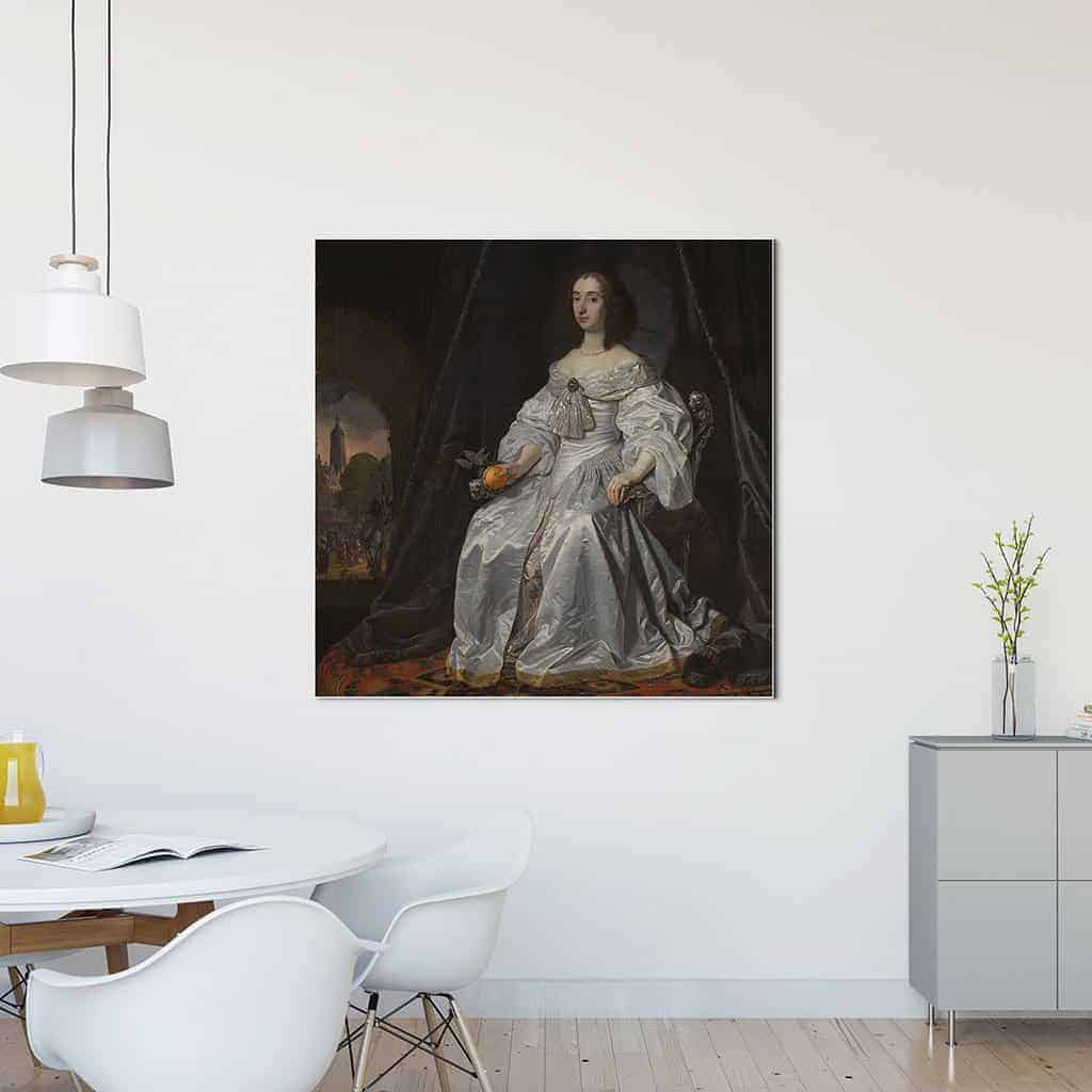 Maria Stuart als weduwe van Willem II - Bartholomeus van der Helst