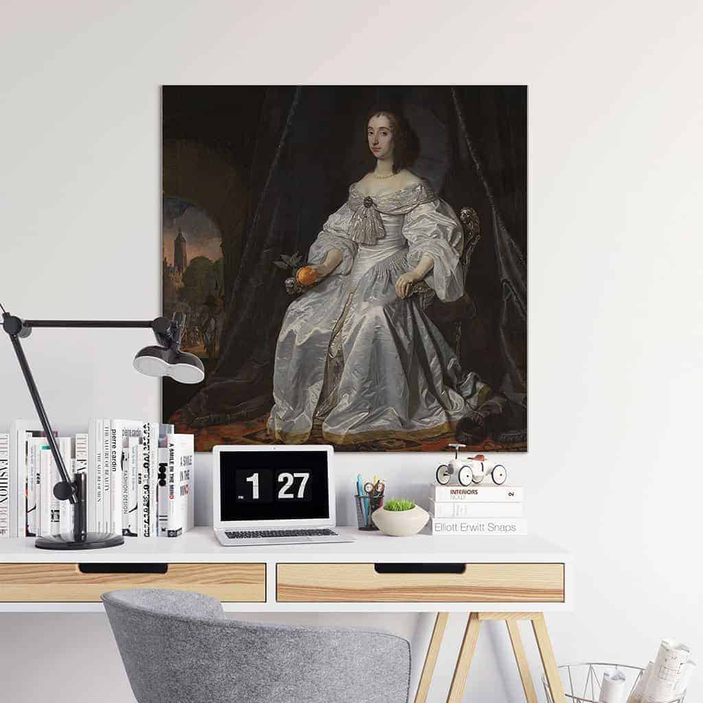 Maria Stuart als weduwe van Willem II - Bartholomeus van der Helst
