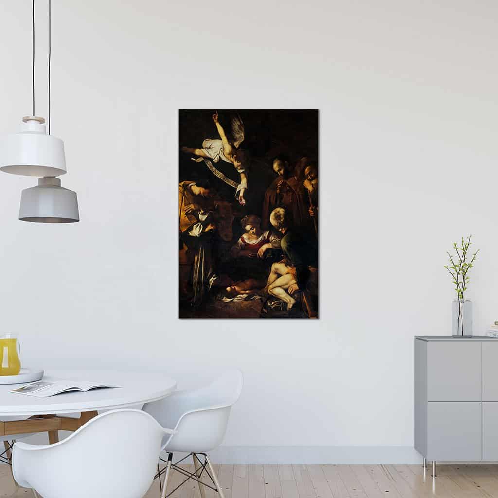 Geboorte met St. Franciscus en St. Lawrence (Caravaggio)