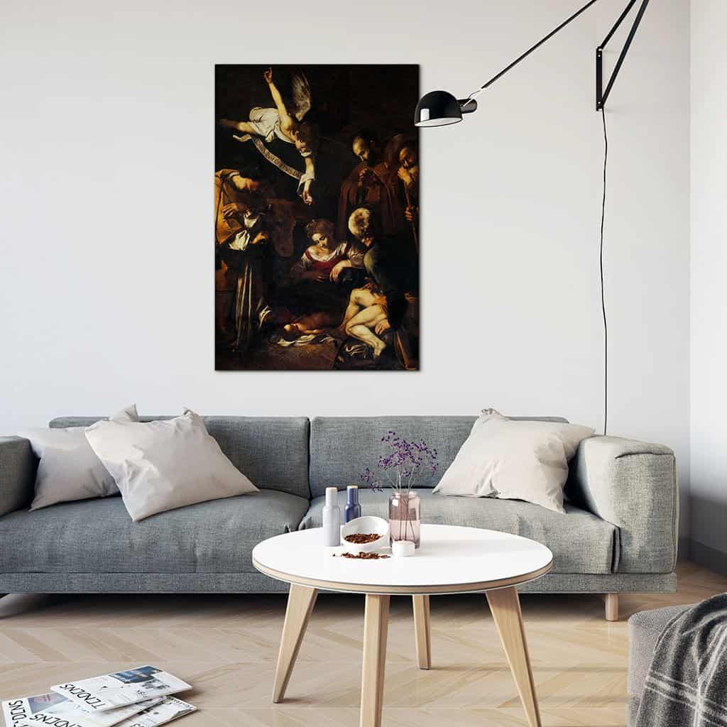 Geboorte met St. Franciscus en St. Lawrence (Caravaggio)
