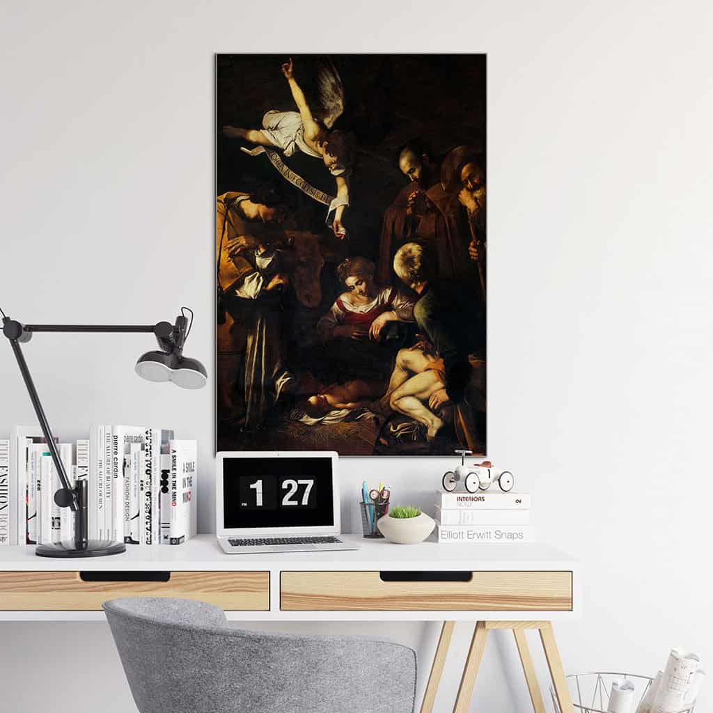 Geboorte met St. Franciscus en St. Lawrence (Caravaggio)