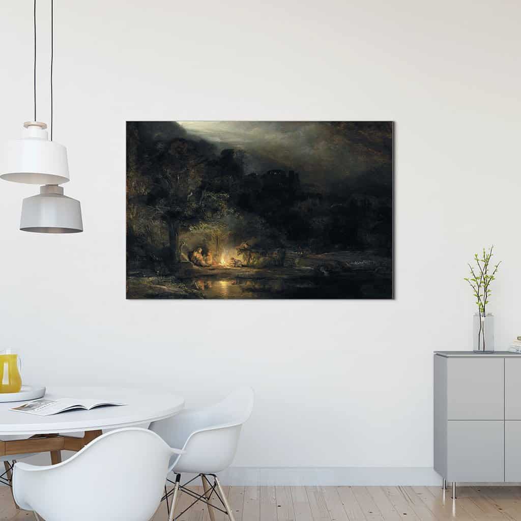 Nachtelijk landschap met de Heilige Familie (Rembrandt)