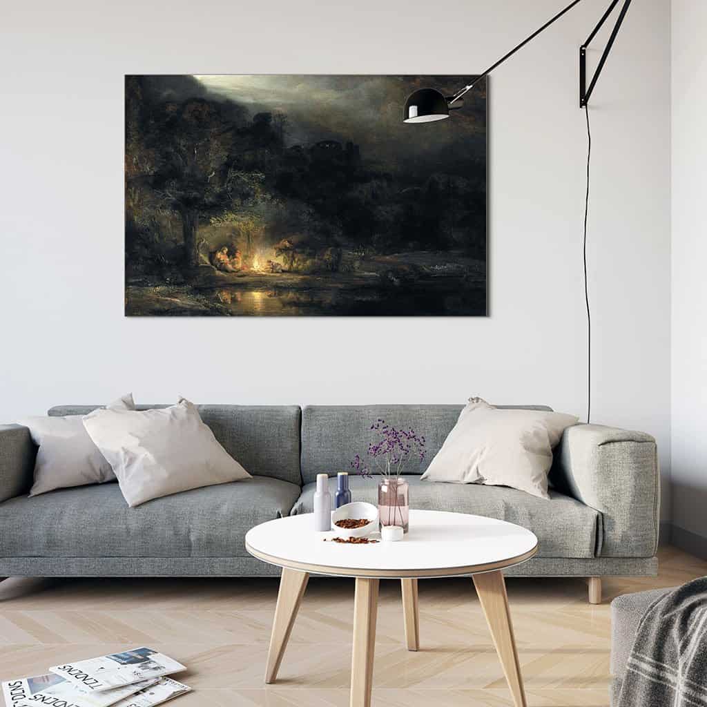Nachtelijk landschap met de Heilige Familie (Rembrandt)
