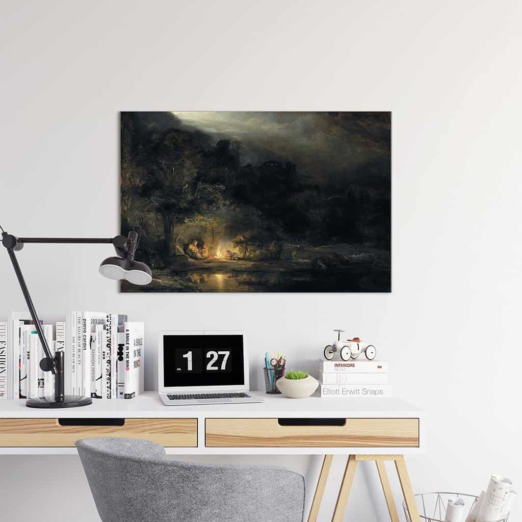 Nachtelijk landschap met de Heilige Familie (Rembrandt)