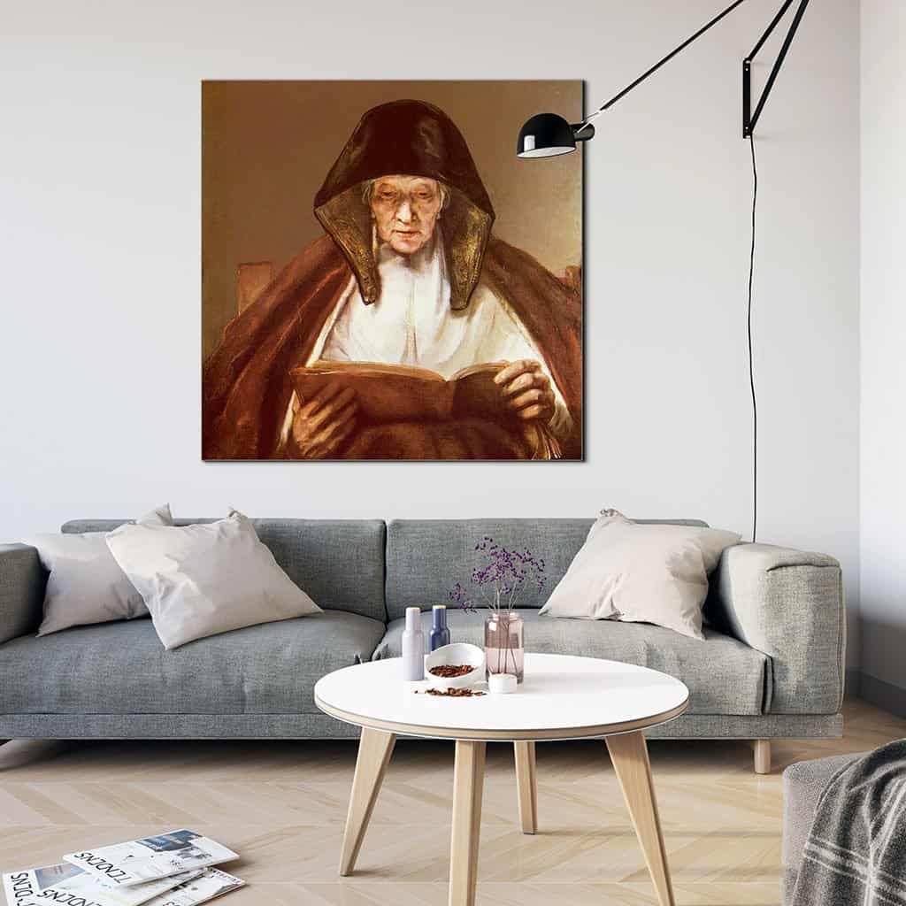 Oude vrouw lezing ll (Rembrandt)