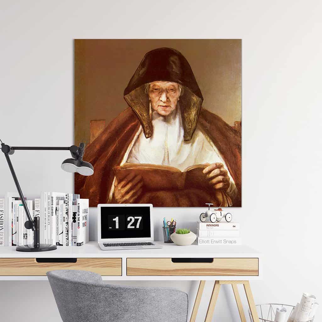 Oude vrouw lezing ll (Rembrandt)