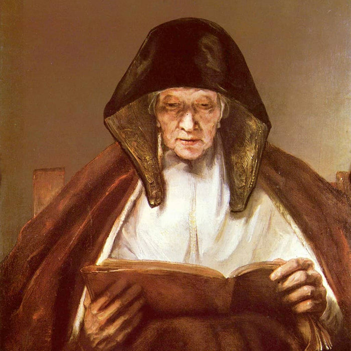 Oude vrouw lezing ll (Rembrandt)