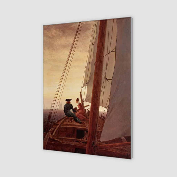 Op een zeilschip - Caspar David Friedrich