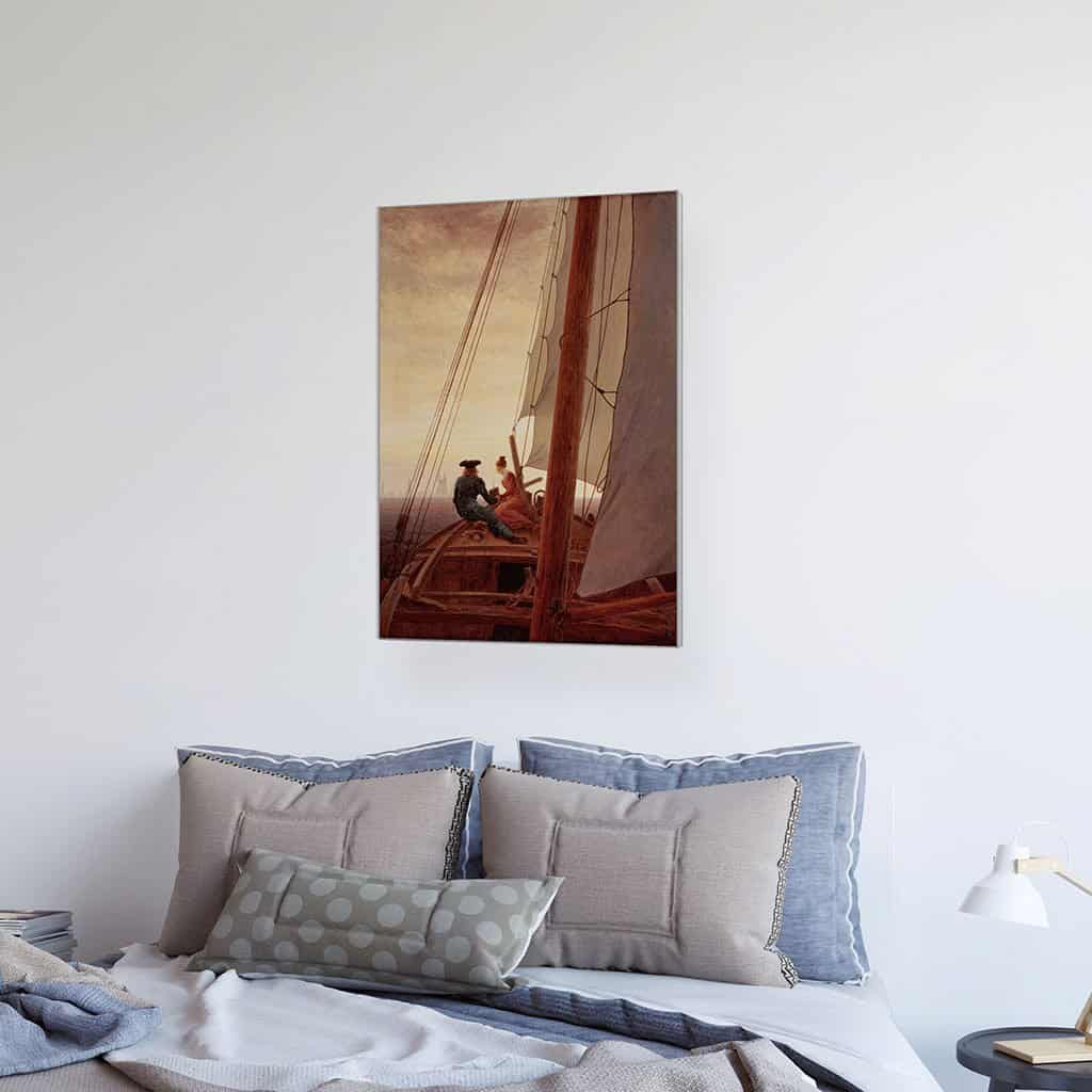 Op een zeilschip - Caspar David Friedrich