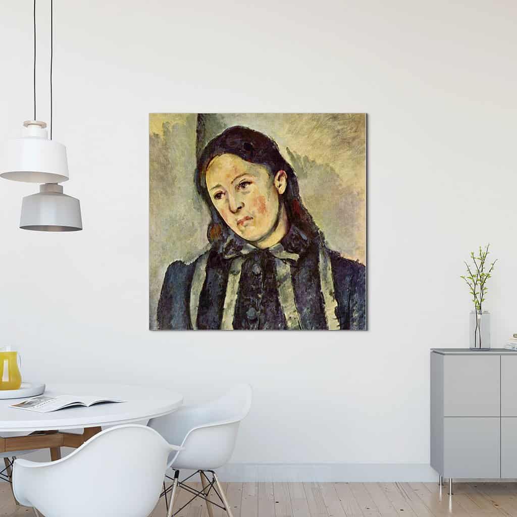 Madame Cezanne met ongebonden haar (Paul Cezanne)