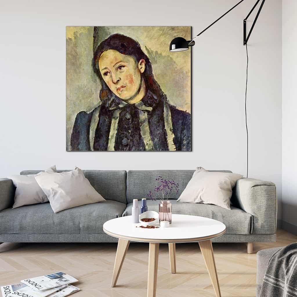 Madame Cezanne met ongebonden haar (Paul Cezanne)