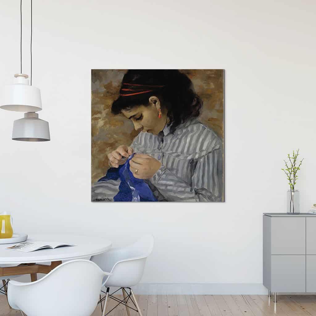 Het naaien van Lise (Pierre Auguste Renoir)